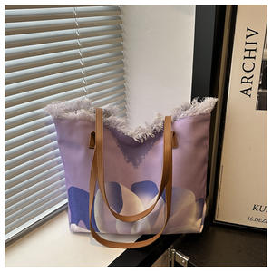 תיק נשים לנשים תיק קניות גדול קיבולת tote לוטוס נשים מזדמנים עבור מתנות שם מותאם אישית - Product Image 6