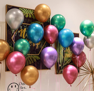 Palloncini Cromati Metallizzati 5 e 10 Pollici, Palloncini in Lattice per <span class=keywords><strong>Compleanno</strong></span>, Baby Shower, Matrimonio, Decorazioni per Feste <span class=keywords><strong>a</strong></span> <span class=keywords><strong>Tema</strong></span> Giungla - Product Image 2