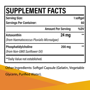 Suplemento de Astaxantina Liposomal OEM/ODM, Antioxidante Más Potente que la Vitamina C, Apoya la Visión, la Piel y el Sistema Inmunitario, 60 Cápsulas Blandas - Product Image 2