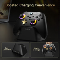 Control de Juego Inalámbrico EasySMX D05 para PC/Android//Joystick y Gatillos con Efecto Hall, Base de Carga con Vibración