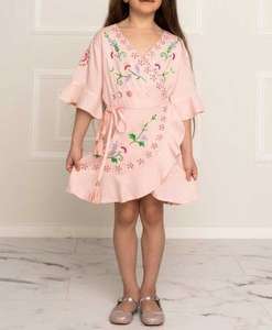 Vestido de Algodón Elegante para Niñas, Temporada de Verano, Diseñado con Detalles Decorativos, Ligero, Transpirable y Cómodo para la Escuela - Product Image 4