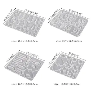 Bengelen Oorbellen Siliconen Mal Met Connector Oorbellen Hars Mallen Sieraden Gieten Mallen Voor Epoxyhars