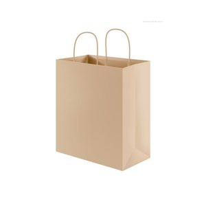 Bolsa de papel Kraft duradera reciclable de alta calidad ecológica personalizada estilo clásico impresión flexográfica compras para llevar con su - Product Image 6