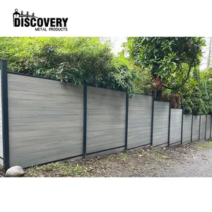 隐私保护围栏批发铝柱木黑色金属优雅小花园围栏10年保修