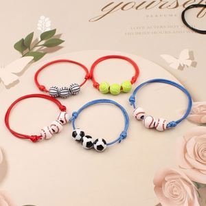 Bracelet perlé personnalisé pour les fans de baseball, softball et football, bijoux en corde tressée faits à la main, cadeaux - Product Image 3