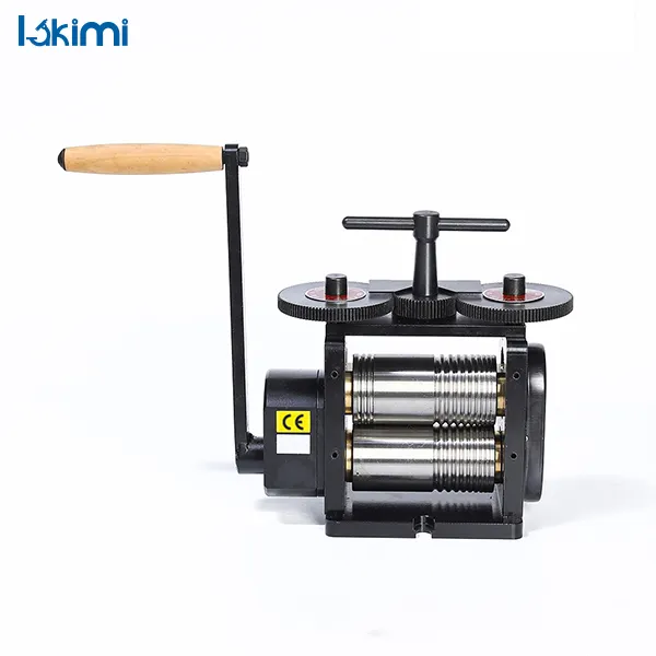 130 मिमी रोल्स लाकिमी DIY आभूषण बनाने की मशीन LK-RM02A के साथ कॉम्बिनेशन रोलिंग मिल ब्लैक