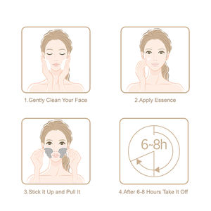 Çin yüz kaldırma maskesi Anti nazolabial kıvrımlar bakım şeritler kırışıklık yamalar sac yüz maskesi kadın için - Product Image 5