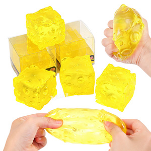 Juguete Blandito de Malta de Queso Amarillo, Goma Transparente de Subida Lenta, Antiestrés Sensorial, para Oficina, Venta al por Mayor, Prueba CPC - Product Image 5