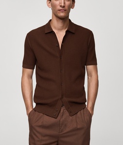 FNJIA Malhas Fabricante Personalizado Casual Camisa de Manga Curta Malha Pullover dos homens Cardigan Verão Polo Malha Tops