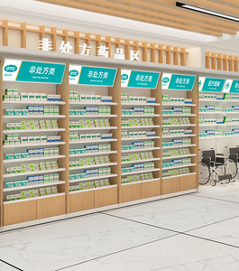 Estante de exhibición de un lado de Servicio Ligero, estante de supermercado para exhibición de tienda, Material de acero de servicio pesado, construcción de madera - Product Image 3