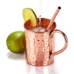 Taza de cobre acabada martillada para el uso de la bebida del hotel del bar casero - Product Image 6