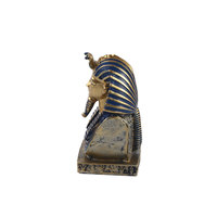 Masque de pharaon égyptien vintage en résine, sculpture artistique faite à la main, décoration d'intérieur pour salon, artisanat en résine pour table