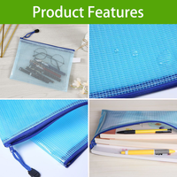 Bolsa de Documentos Transparente de PVC A4, Impermeable, con Malla, para Impresión Digital, Almacenamiento de Facturas y Papelería
