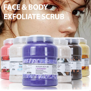 <span class=keywords><strong>Gommage</strong></span> au sucre et au sel à la lavande 5 kg et nettoyant exfoliant pour le corps, soin de la peau pour adultes - Product Image 1