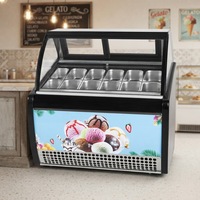 Vitrine Réfrigérée Commerciale RTK pour Glaces et Crèmes Glacées - Comptoir Réfrigéré pour Équipement de Réfrigération de Glaces