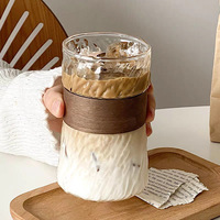 Tasse à café suspendue au doigt, en verre isolant, résistante à la chaleur et anti-brûlure, pour usage domestique, design exquis pour enfants, pour café glacé et latte américain