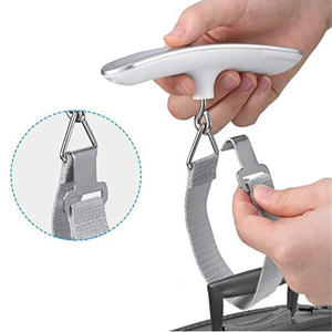 Balance électronique portable 50 kg Mini ABS Affichage LED/LCD Balance à bagages pour les achats transfrontaliers Pêche Livraison express - Product Image 5