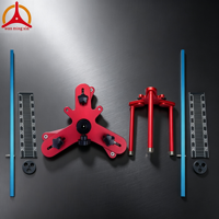 Kit complet d'accessoires pour alignement magnétique des roues de camion : 2 pinces + 2 tiges + 2 règles + 2 aimants pour machine d'alignement de roues