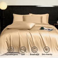 Ensemble de housse de couette 100% bambou, ultra doux, respirant, évacuant l'humidité, ensemble de literie 4 pièces pour les personnes qui ont chaud la nuit