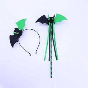 Fournitures de fête d'Halloween 2026, serre-tête de chauve-souris scintillant coloré et baguette de fée, ensemble de 2 pièces, jouets pour enfants, Diwali, remise de diplôme - Product Image 6