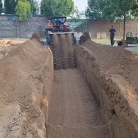 Nueva Zanjadora de Cadena Montada en Tractor Tipo 2026, Ancho de 40-60cm, Profundidad Ajustable de 190-200cm, 1200kg para Granja