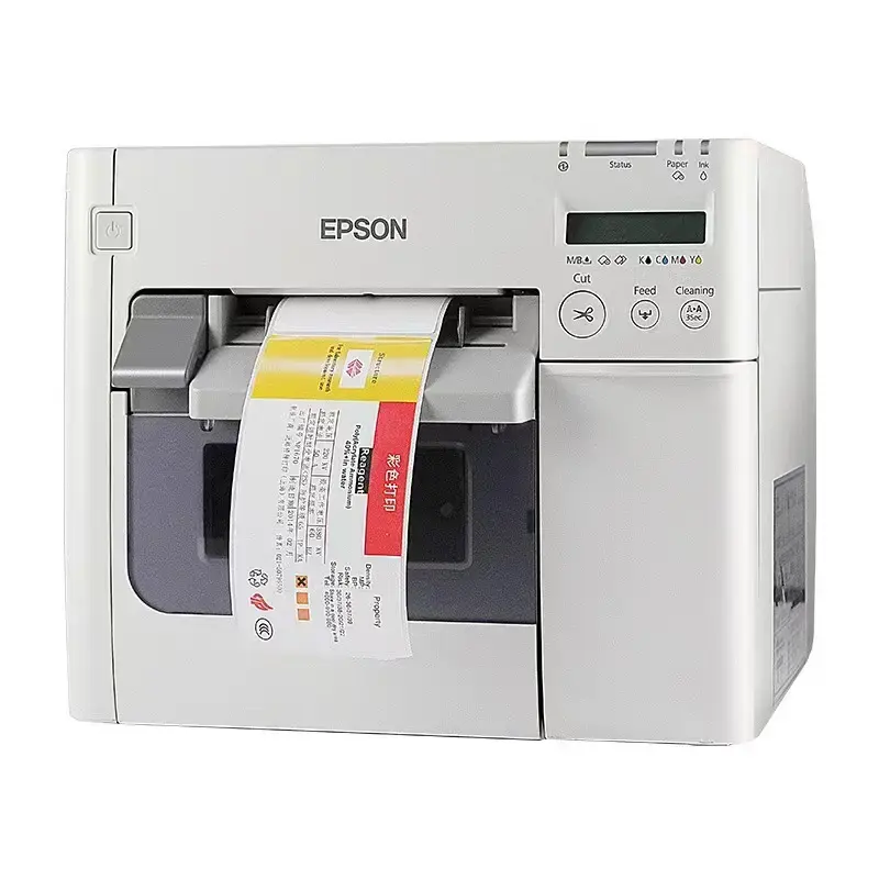 Original Inkjet Color Sticker Label Printer TM-C3520 Light Industrial Full Color Label Printer With Cutting Function