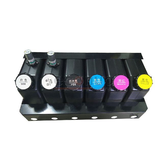 New CISS 1.5L UV Ink Tank System 6+6 Continuous Bulk Ink Supply with 6 Ink Cartridges with Stirrer for Flatbed UV Printer
