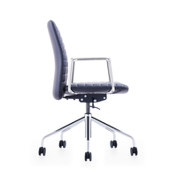 Chaise de bureau exécutive moderne en cuir de haute qualité avec hauteur réglable et pivotante pour bureau à domicile, atelier, salle de réunion