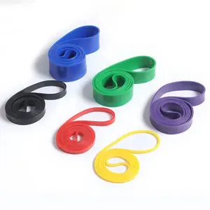 Customized Logo Multi Colors Elastic Rubber Latex TPE Gym Fitness Pull Up Power Assist Resistance Loop Band Set