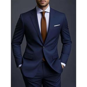 Factory Custom Two-button Digital Printing Suit Two-piece Custom Suit <strong>Jacket</strong> Men's Suit - Product Image 4