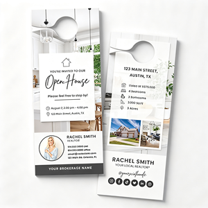 Impression personnalisée de prospectus publicitaires pour lavage à pression, à suspendre à la porte, pour l'immobilier, les hôtels, les bureaux, vente en gros, promotionnels - Product Image 5