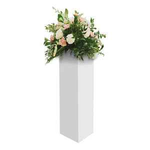 Colonna Espositiva Alta in Acrilico Bianco e Nero, Piedistallo per Sculture, Torre per Fiori da Matrimonio in Vetro Organico - Product Image 2