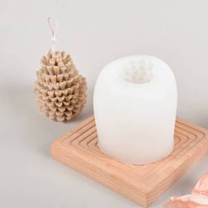 2025 New Model Simulated 3D Pinecone <b>Silicone</b> Candle Mold for Christmas - Product Image 2