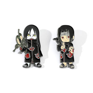 Uchiha <span class=keywords><strong>Itachi</strong></span>-broches de dibujos animados para niños, insignias Uzumaki, decoración de ropa, 3 diseños, novedad - Product Image 4
