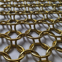 Rideau en maille annulaire en aluminium, cuivre, bronze, laiton et acier inoxydable Rideau en cotte de mailles