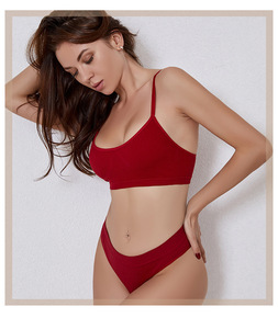 Finetoo 2024 HotSale <span class=keywords><strong>Set</strong></span> Top senza cuciture da donna <span class=keywords><strong>Set</strong></span> di biancheria intima sportiva per ragazze completo perizoma da donna <span class=keywords><strong>Set</strong></span> di mutandine per adolescenti - Product Image 5