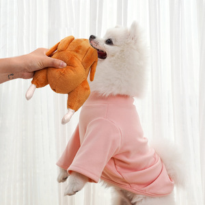 Eco-Friendly <b>Squeaky</b> Roast <b>Chicken</b> Plush Dog Toy with Cartoon Design Polyester Material - Product Image 2