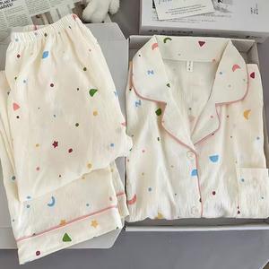 Yeni Gelen Yunduo Pijama Kadın Uzun Kollu Pantolon Tatlı Sevimli Yazlık Kadın Ev Giyim Takımı - Product Image 2