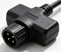 Connecteur étanche surmoulé de type T grand format pour raccordement de bornes