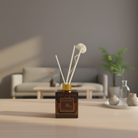 Diffuseur de parfum sans flamme pour salle de bain, éliminateur d'odeurs longue durée, flacon en verre rechargeable, solide, écologique, OEM/ODM, vente en gros