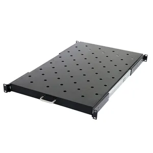 Metal Sliding Keyboard Tray Sliding Shelf Usage For 19 Inch Network Cabinet 1U Keyboard Shelf