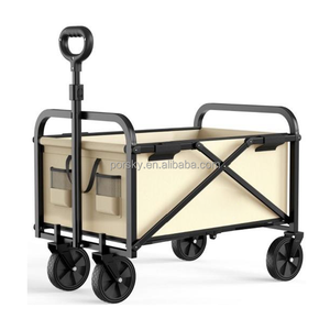 カスタム150 kgステンレス鋼折りたたみワゴンカート屋外ブレーキハンド荷物トロリーOEMサポート付き - Product Image 2