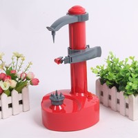 Hot Sell Elektrische Spiraal Appelschiller Multi-Functionele Peeling Cutter Fruit Aardappel Batterij Aangedreven Automatische Dunschiller Machine
