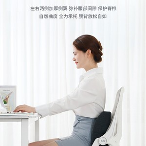 Lumbar Support Cushion 32cmx30cm Ergonomic Office Chair Pillow For Long Sitting Relief Study Room Use - Product Image 5