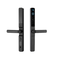 Qleung S617MAX Waterdichte Cat's Eye HD Camera Tuya WiFi App Vingerafdruk Sleutel Wachtwoord Kaart Cloud Houten Deur Deurvergrendeling