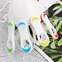 24 Pcs Jepitan Pakaian Plastik Anti Selip dengan Pegangan Karet Lembut, Penjepit Baju Silikon