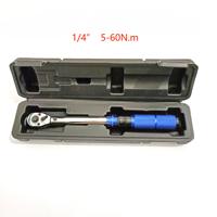 Clé dynamométrique réglable 1/4'' 5-25 Nm, 1 pièce, coffret à outils en plastique robuste, clé à molette 72 dents, kit d'outils à main pour la maison et les véhicules