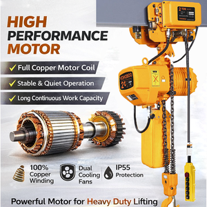 Palan à chaîne électrique personnalisé 1ton 5ton 10ton pour crochet de grue de portique, palan à chaîne électrique suspendu avec sac de chaîne - Product Image 3