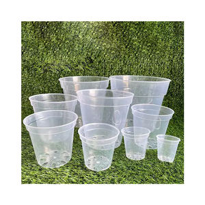 बगीचे पारदर्शी रसीला बर्तन प्लास्टिक रोपाई प्लांटर साफ पौधा पॉट - Product Image 1