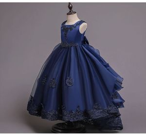 Vestidos Largos de Gasa Dorada para Niñas Sin Mangas con Múltiples Capas Lazo Irregular y Estampado 3D para Anfitrionas de Verano Grupo de Edad Infantil - Product Image 4